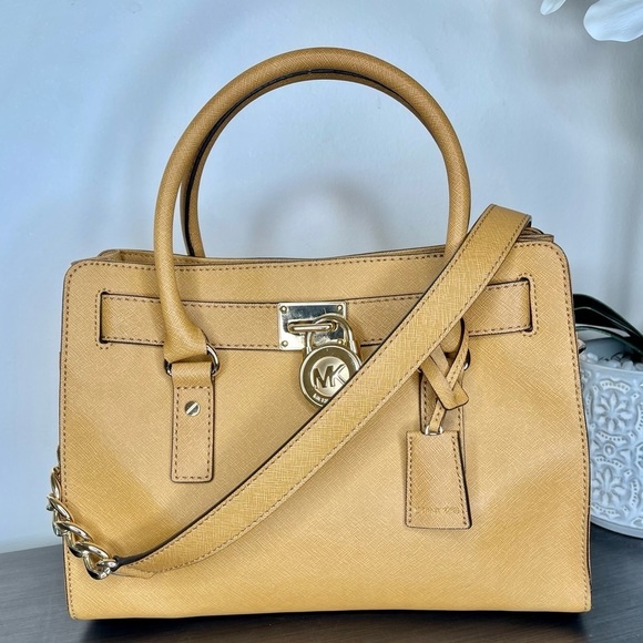 Michael Kors Handbags - Michael Kors Hamilton Saffiano Leather Satchel
